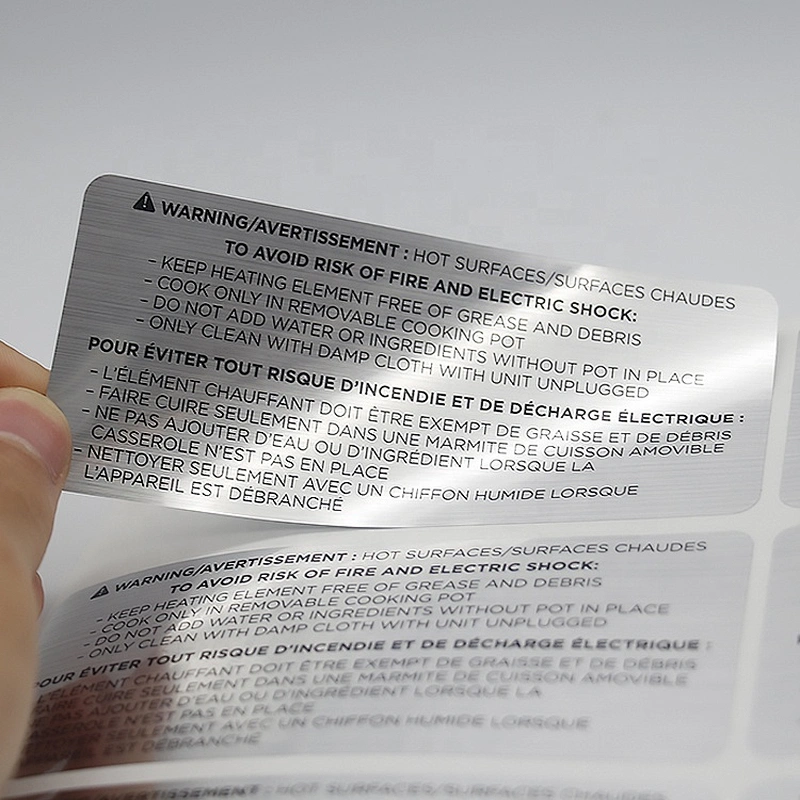 Matte Silver Adhesive Label Stickers