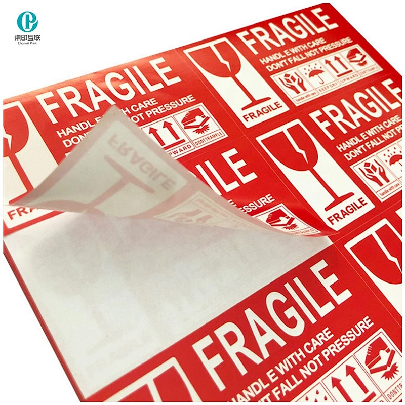 Clear Fragile Warning Sticker Labels