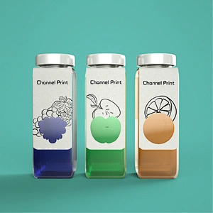 Round Beverages Label Sticker