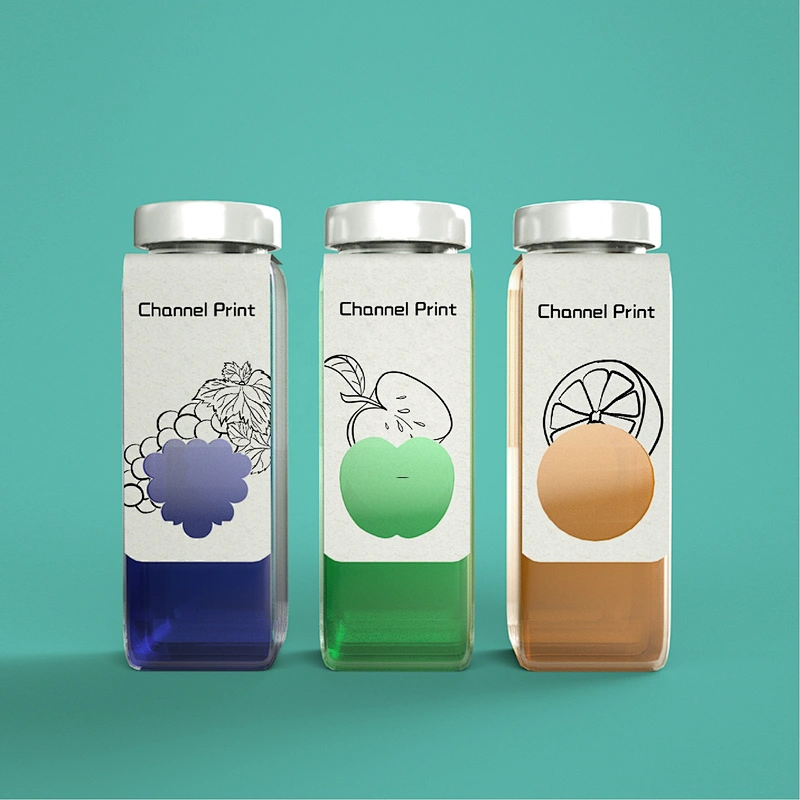 Round Beverages Label Sticker
