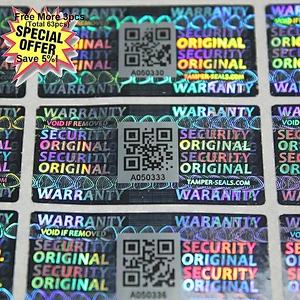 3D Holographic Security Sticker Label