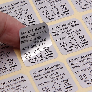 Matte Silver Adhesive Label Stickers