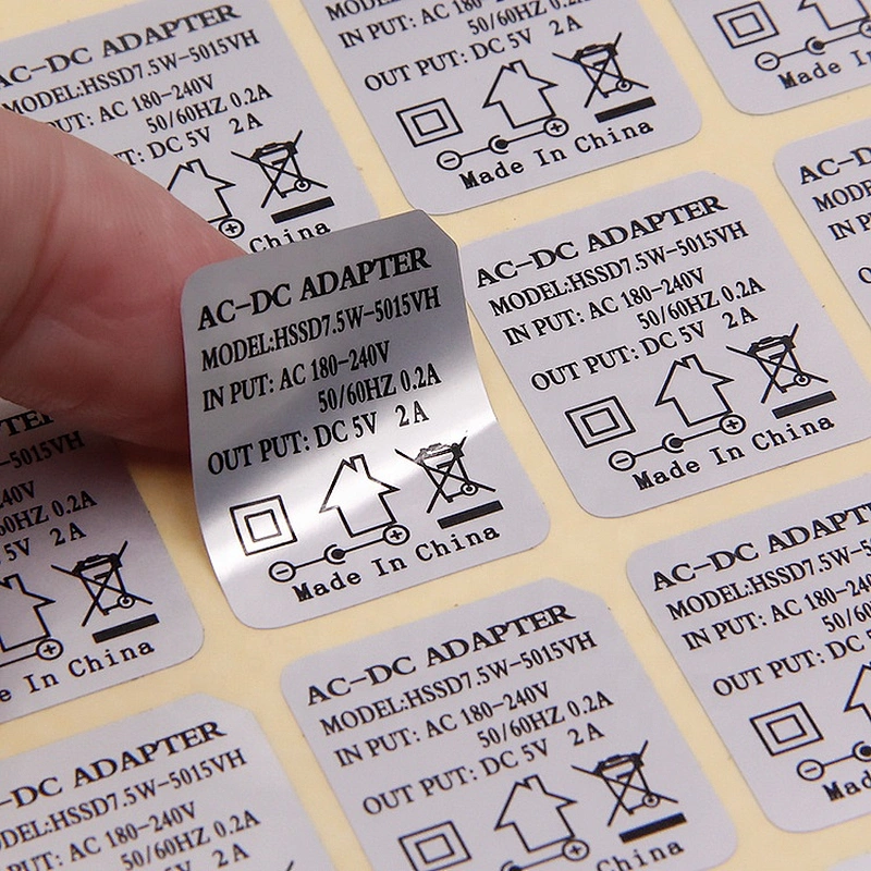 Matte Silver Adhesive Label Stickers