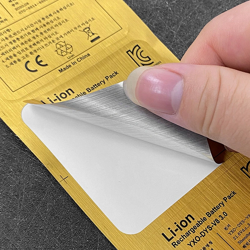 Clear Brushed Gold Stickers Label