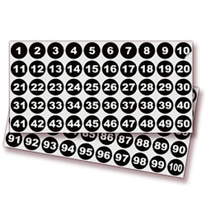 Small Self Adhesive Number Labels