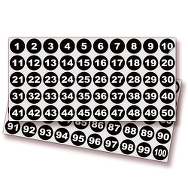 Small Self Adhesive Number Labels