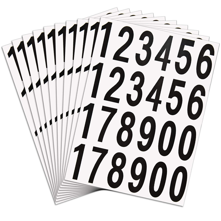 Self Adhesive Vinyl Numbers Sticker