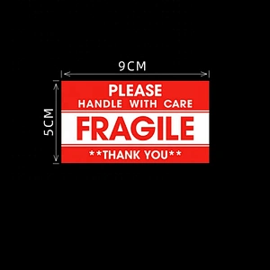 Clear Fragile Warning Sticker Labels