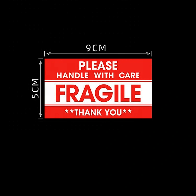 Clear Fragile Warning Sticker Labels