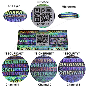 3D Holographic Security Sticker Label