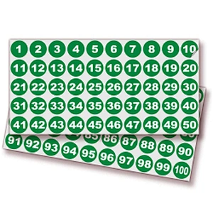 Small Self Adhesive Number Labels