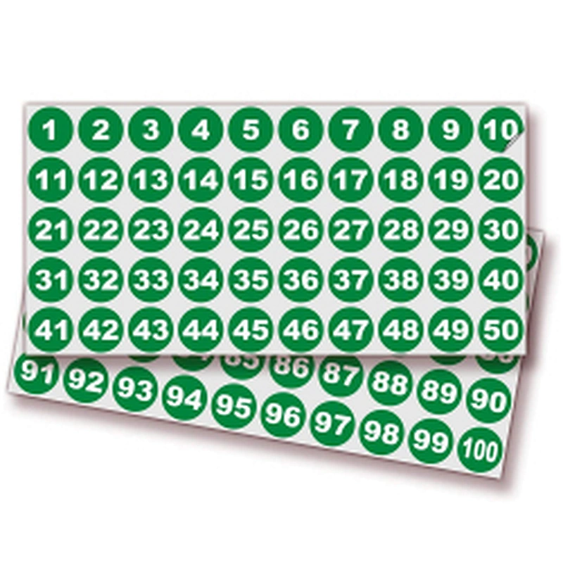 Small Self Adhesive Number Labels