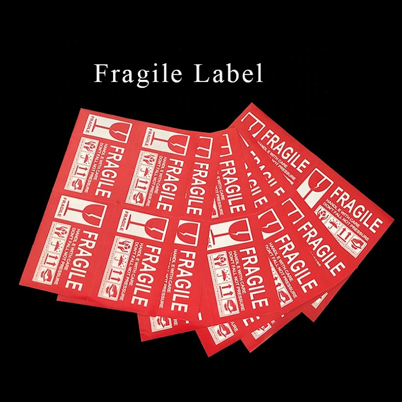 Clear Fragile Warning Sticker Labels