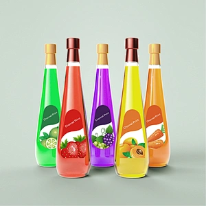 Round Beverages Label Sticker