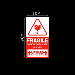Clear Fragile Warning Sticker Labels