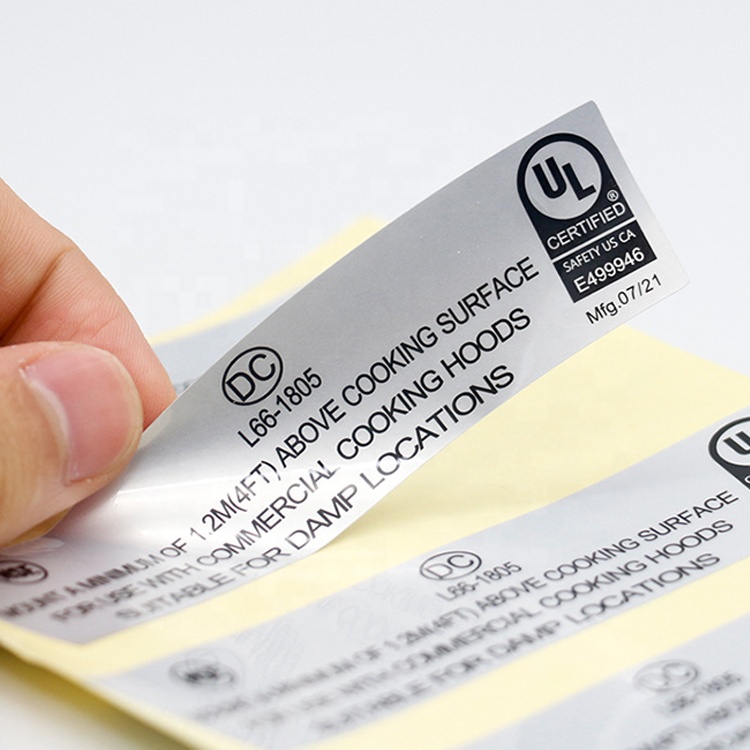 Matte Silver Adhesive Label Stickers