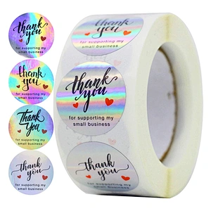 Vinyl Thank You Label Stickers
