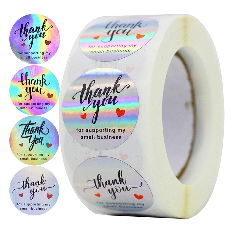 Vinyl Thank You Label Stickers