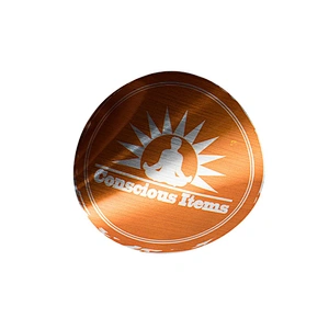 Clear Brushed Gold Stickers Label