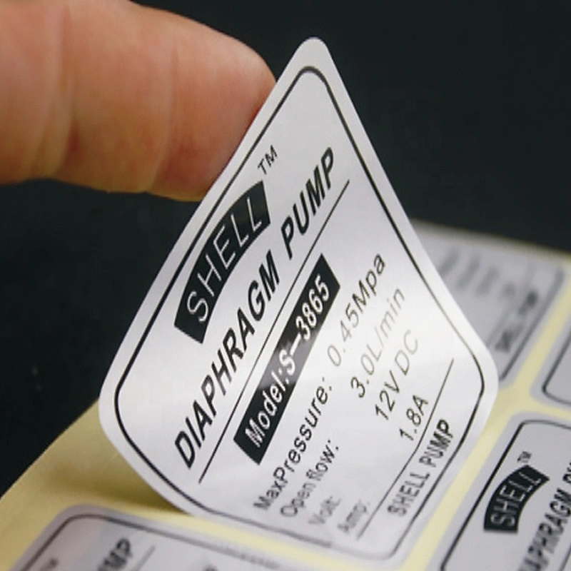 Matte Silver Adhesive Label Stickers