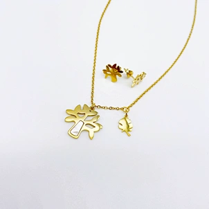 brazilian gold plated jewelry 18k set