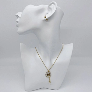 italian jewelry set 18k gold plated