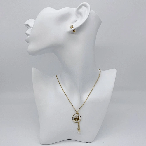 italian jewelry set 18k gold plated