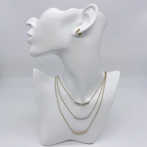 Conjunto de joyas de círculo chapado en oro