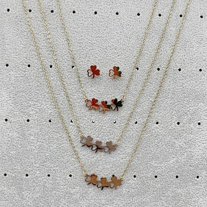 Fashion Women Alloy Necklace Earrings set de joyas