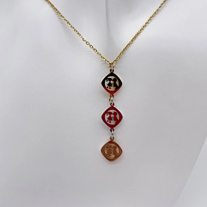 Cute Heart Shaped Necklace Earrings set de joyass