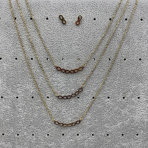 Conjunto de joyas de círculo chapado en oro