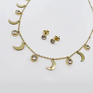 conjunto de joyas de oro de 18k