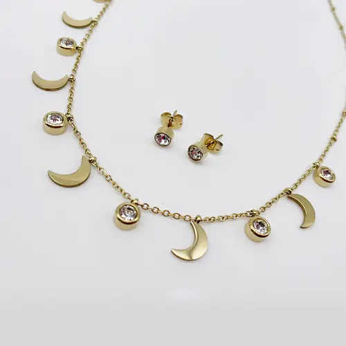 conjunto de joyas de oro de 18k