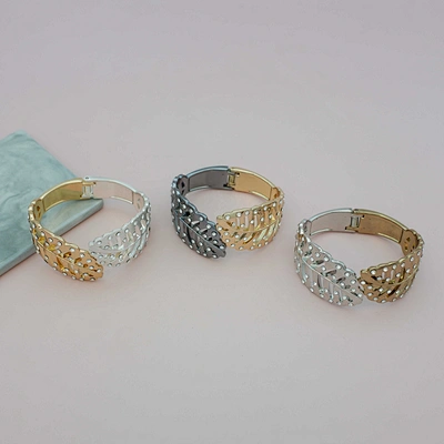 Brazalete de aleación chapado en oro