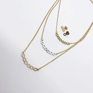 Conjunto de joyas de círculo chapado en oro