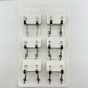 silver earrings