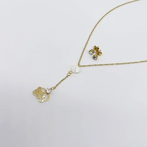 Cojín Collar Aretes set de joyas