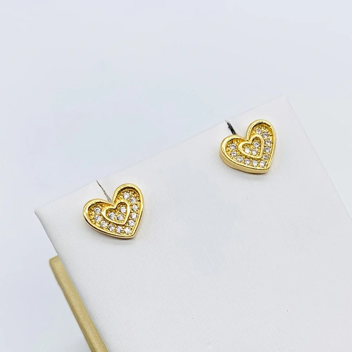 Pendientes de corazón de estilo asiático con joyería artificial elegante para mujer casual única
