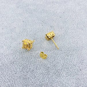pendientes de tuerca de circonita de moda