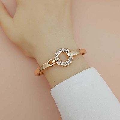 Trendy Inlaid Open Bracelet