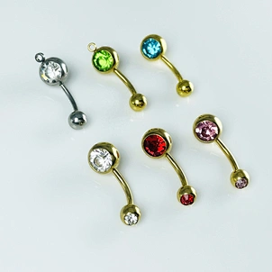 joyería piercing del vientre