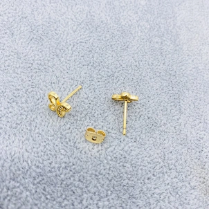 Gold Plated Stone  Stud Earrings