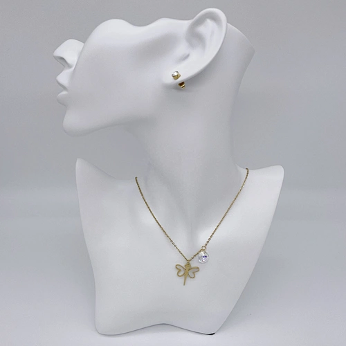 Traje de joyería para niñas collar pendiente conjunto