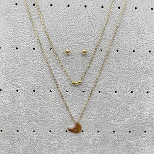 conjunto de joyas de acero inoxidable