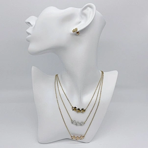 Fashion Women Alloy Necklace Earrings set de joyas
