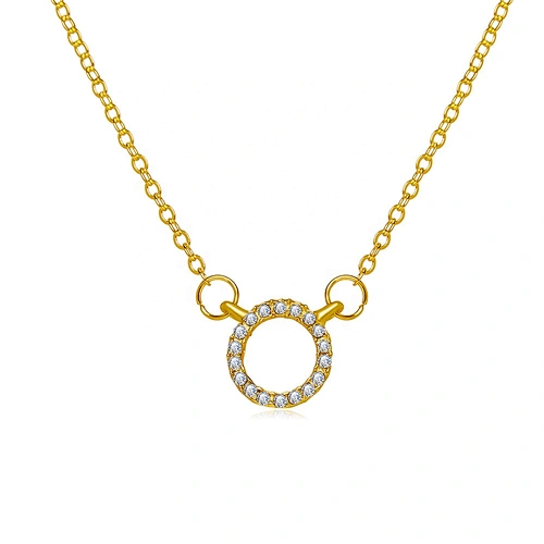 Collar de declaración de mujer con colgante de oro de 18 quilates personalizado Collares de circón