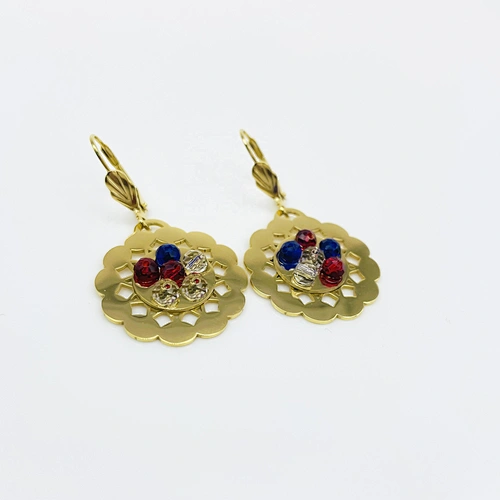 Long Earrings 18K Gold Plated Zircon Big Earrings Women Stainless Steel Statement Drop Earrings