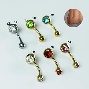 joyería piercing del vientre