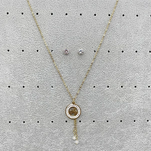 italian jewelry set 18k gold plated