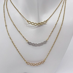 Conjunto de joyas de círculo chapado en oro